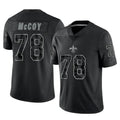 Kooe NO.Saints #78 Erik McCoy Player Black Limited Reflective Home Game Stitched Jerseys