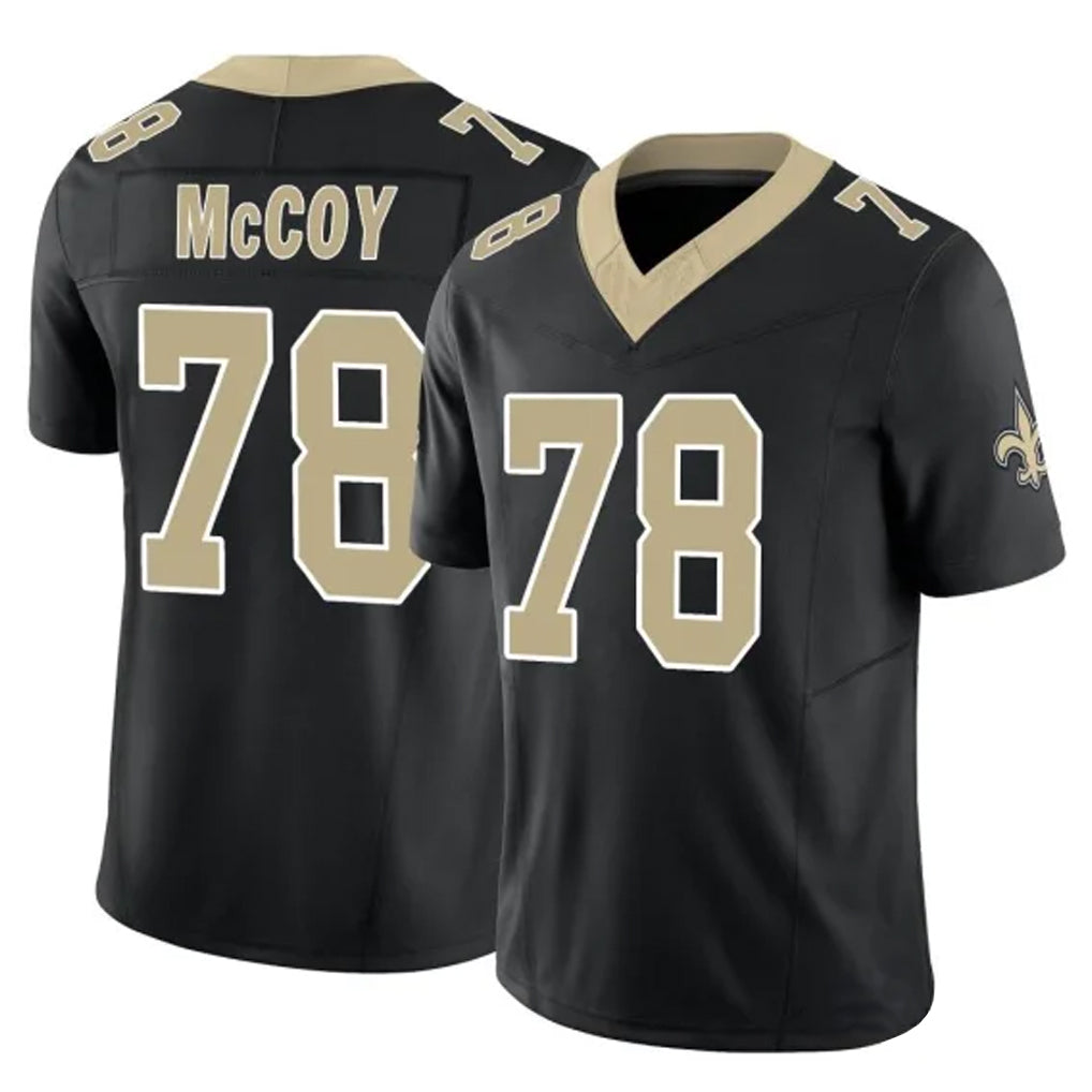 Kooe NO.Saints #78 Erik McCoy Player Black Limited Vapor F.U.S.E. Home Game Stitched Jerseys
