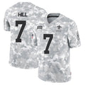 Kooe NO.Saints #7 Taysom Hill Player Arctic Camo Salute to Service Limited Stitched Jerseys