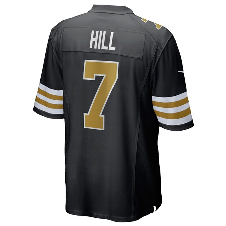 Kooe NO.Saints #7 Taysom Hill Player Black Alternate Game Stitched Jerseys