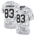 Kooe NO.Saints #83 Juwan Johnson Player Arctic Camo Salute To Service Limited Game Stitched Jerseys