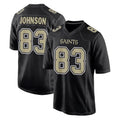 Kooe NO.Saints #83 Juwan Johnson Player Black Carbon Fashion Home Game Stitched Jerseys