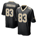Kooe NO.Saints #83 Juwan Johnson Player Black Home Game Stitched Jerseys