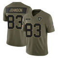 Kooe NO.Saints #83 Juwan Johnson Player Olive 2025 Salute To Service Limited Stitched Jerseys