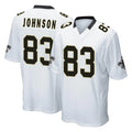 Kooe NO.Saints #83 Juwan Johnson Player White Home Game Stitched Jerseys