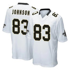 Kooe NO.Saints #83 Juwan Johnson Player White Home Game Stitched Jerseys