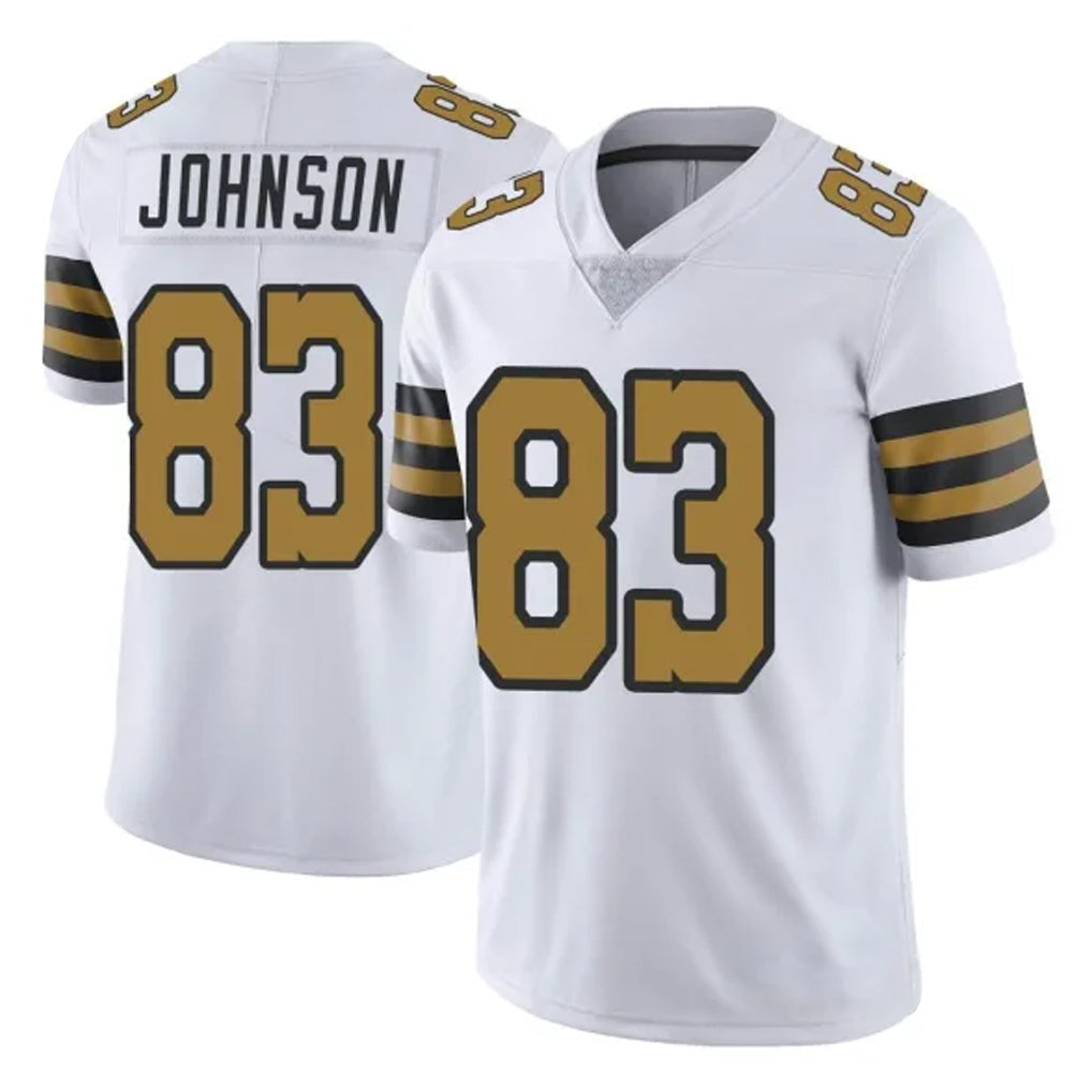 Kooe NO.Saints #83 Juwan Johnson Player White Limited Color Rush Home Game Stitched Jerseys