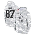 Kooe NO.Saints #87 Noah Fant Player Arctic Camo Salute to Service Pullover Hoodies Limited Game Stitched Jerseys
