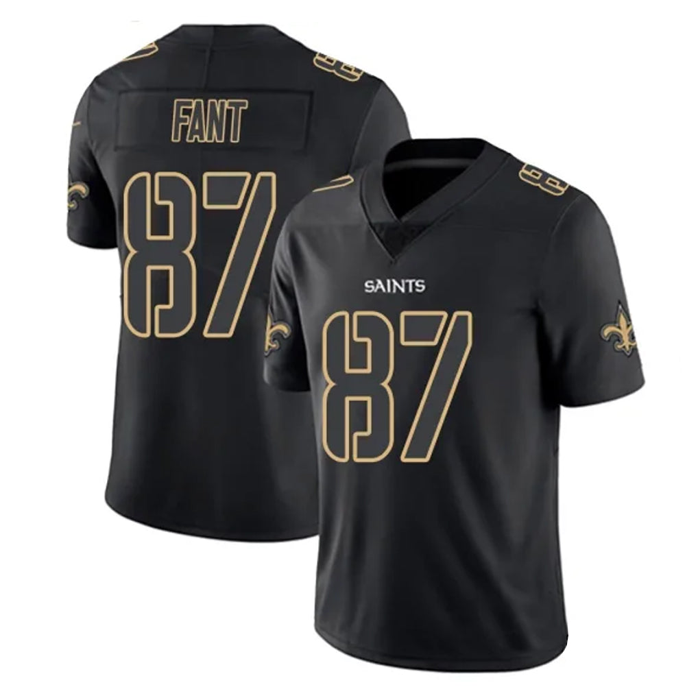 Kooe NO.Saints #87 Noah Fant Player Black Impact Limited Home Game Stitched Jerseys