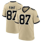 Kooe NO.Saints #87 Noah Fant Player Gold Home Game Stitched Jerseys