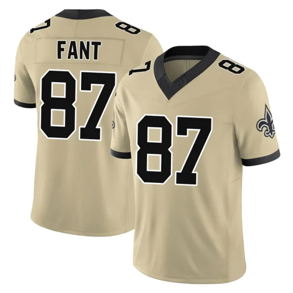 Kooe NO.Saints #87 Noah Fant Player Gold Limited Vapor F.U.S.E. Home Game Stitched Jerseys
