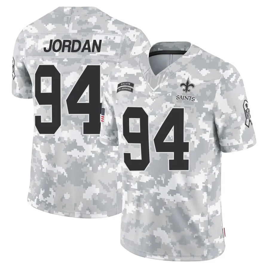 Kooe NO.Saints #94 Cameron Jordan Player Arctic Camo Salute to Service Limited Stitched Jerseys