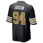 Kooe NO.Saints #94 Cameron Jordan Player Black Alternate Game Stitched Jerseys