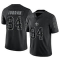 Kooe NO.Saints #94 Cameron Jordan Player Black RFLCTV Limited Stitched Jerseys