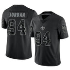 Kooe NO.Saints #94 Cameron Jordan Player Black RFLCTV Limited Stitched Jerseys