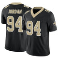 Kooe NO.Saints #94 Cameron Jordan Player Black Vapor F.U.S.E. Limited Stitched Jerseys