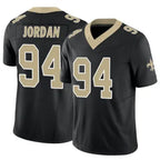 Kooe NO.Saints #94 Cameron Jordan Player Black Vapor F.U.S.E. Limited Stitched Jerseys