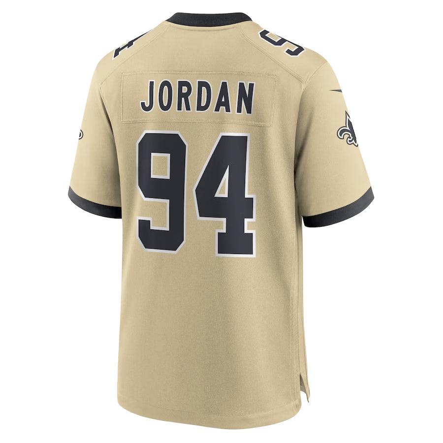 Kooe NO.Saints #94 Cameron Jordan Player Gold Alternate Game Stitched Jerseys