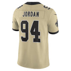 Kooe NO.Saints #94 Cameron Jordan Player Gold Alternate Vapor F.U.S.E. Limited Stitched Jerseys