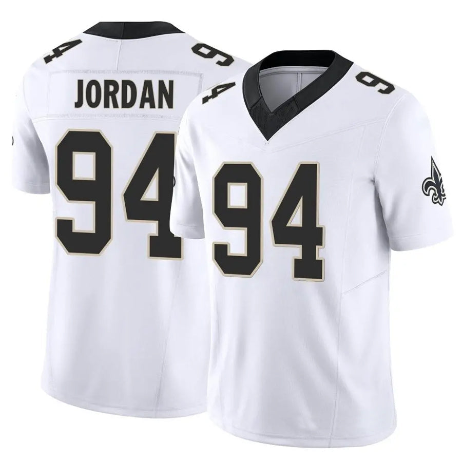 Kooe NO.Saints #94 Cameron Jordan Player White Vapor F.U.S.E. Limited Stitched Jerseys