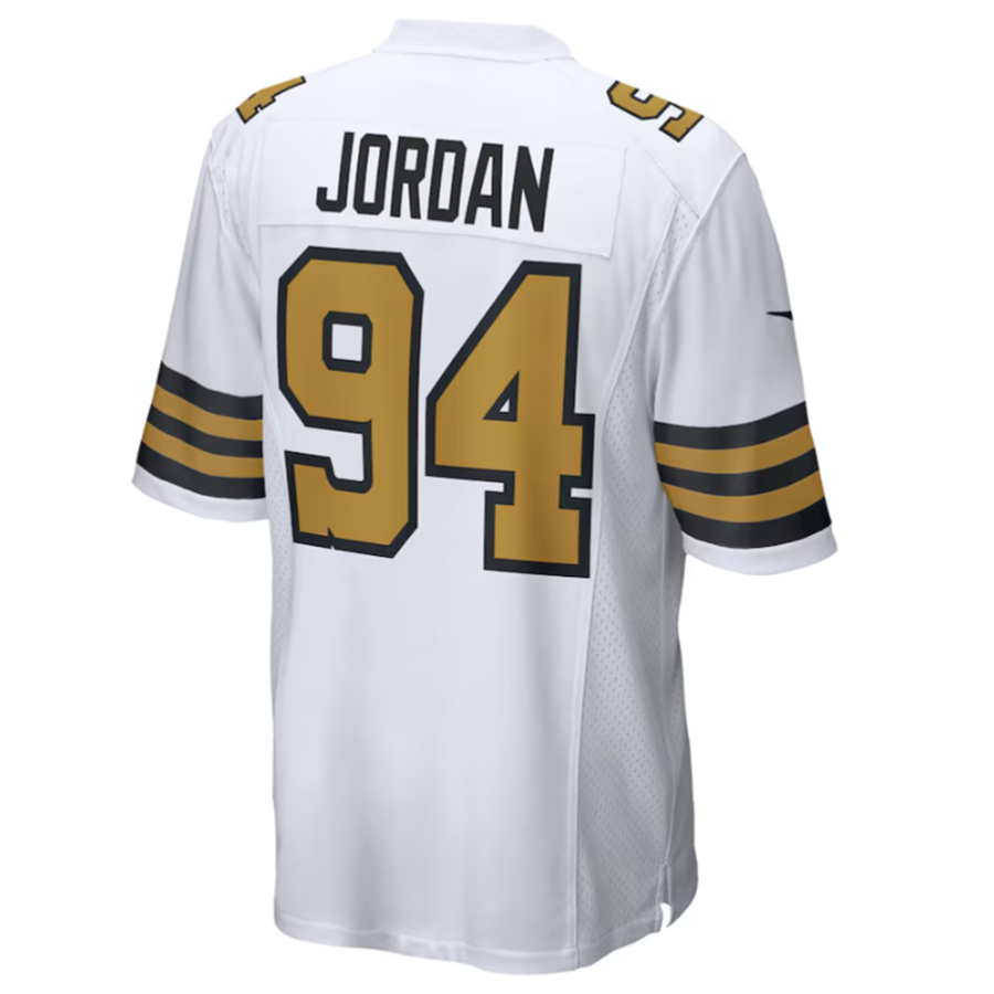 Kooe NO.Saints #94 Cameron Jordan White Alternate Game Stitched American Stitched Jersey