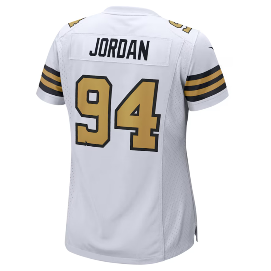 Kooe NO.Saints #94 Cameron Jordan White Elite Player Stitched American Stitched Jersey