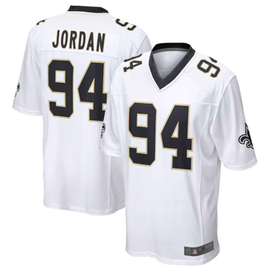 Kooe NO.Saints #94 Cameron Jordan White Game Stitched American Stitched Jerseys