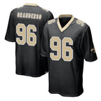 Kooe NO.Saints #96 Carl Granderson Player Black Home Game Stitched Jerseys