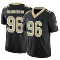 Kooe NO.Saints #96 Carl Granderson Player Black Limited Vapor F.U.S.E. Home Game Stitched Jerseys