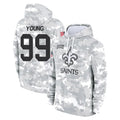 Kooe NO.Saints #99 Chase Young Player Arctic Camo Salute to Service Pullover Hoodies Limited Game Stitched Jerseys