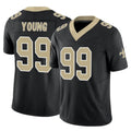 Kooe NO.Saints #99 Chase Young Player Black Limited Vapor F.U.S.E. Home Game Stitched Jerseys