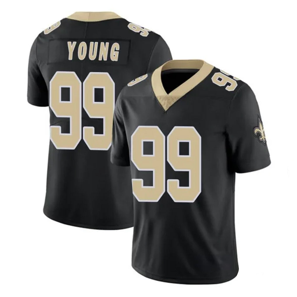 Kooe NO.Saints #99 Chase Young Player Black Limited Vapor Untouchable Home Game Stitched Jerseys
