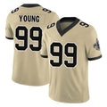 Kooe NO.Saints #99 Chase Young Player Gold Limited Vapor F.U.S.E. Home Game Stitched Jerseys
