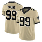 Kooe NO.Saints #99 Chase Young Player Gold Limited Vapor F.U.S.E. Home Game Stitched Jerseys