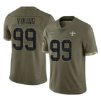 Kooe NO.Saints #99 Chase Young Player Olive Salute To Service Limited Stitched Jerseys
