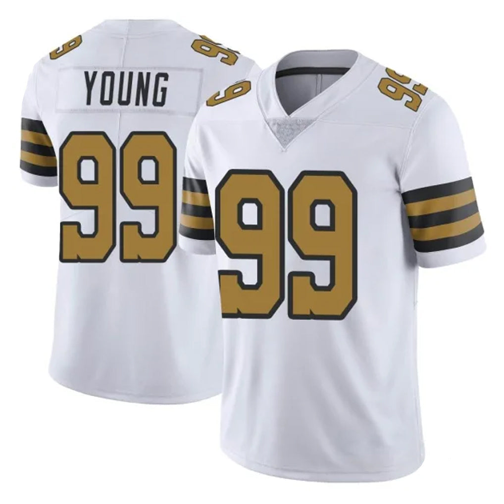 Kooe NO.Saints #99 Chase Young Player White Limited Color Rush Home Game Stitched Jerseys
