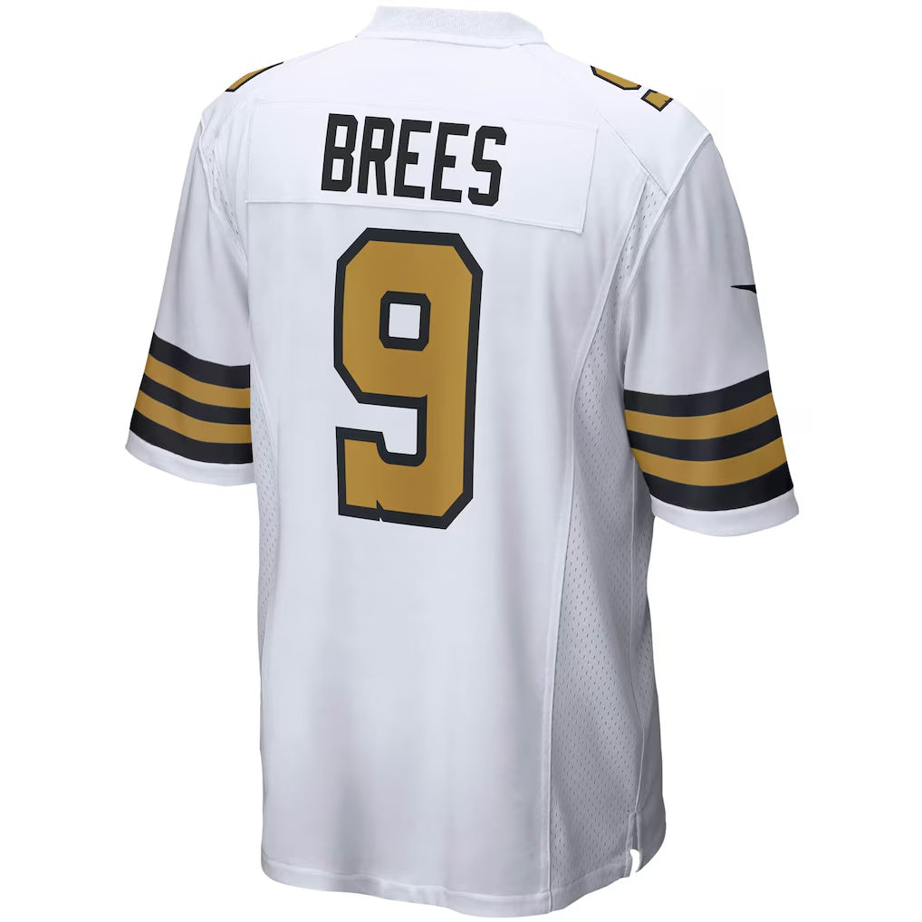 Kooe NO.Saints #9 Drew Brees White Alternate Game Stitched Jerseys
