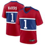Kooe NY.Giants Century #1 Malik Nabers Player Red Alternate Game Stitched Jerseys