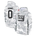 Kooe NY.Giants #0 Brian Burns Player Arctic Camo Salute to Service Hoodies Stitched Jerseys