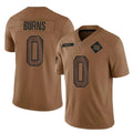 Kooe NY.Giants #0 Brian Burns Player Brown Salute To Service Limited Stitched Jerseys