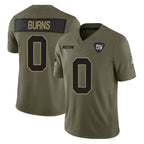 Kooe NY.Giants #0 Brian Burns Player Olive 2025 Salute To Service Limited Stitched Jerseys