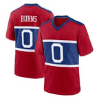 Kooe NY.Giants #0 Brian Burns Player Red Century Home Game Stitched Jerseys