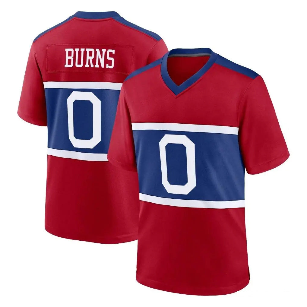 Kooe NY.Giants #0 Brian Burns Player Red Century Home Game Stitched Jerseys