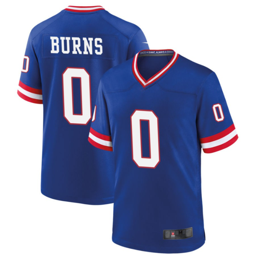 Kooe NY.Giants #0 Brian Burns Royal Classic Game Player Jersey American Stitched Jerseys