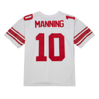 Kooe NY.Giants #10 Eli Manning Mitchell & Ness White Legacy Replica Stitched Puhic Jersey