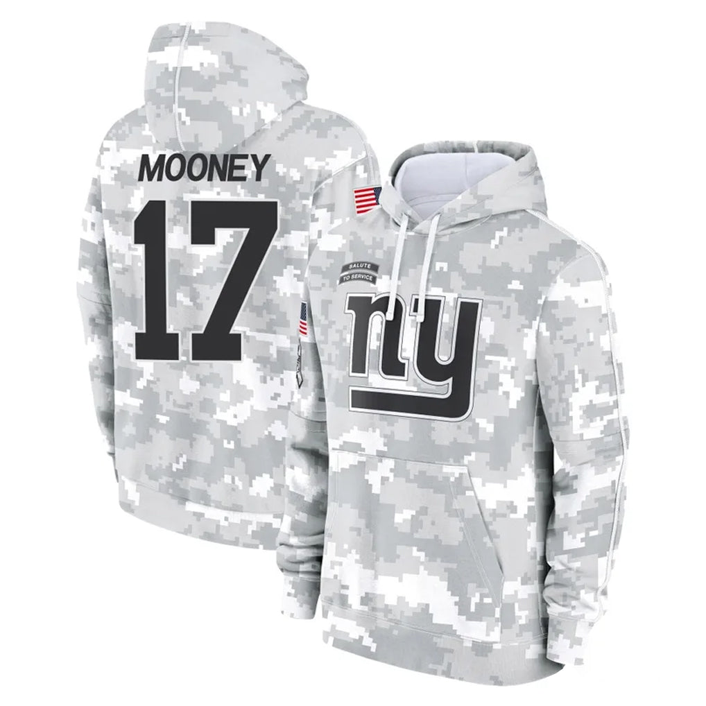 Kooe NY.Giants #17 Darnell Mooney Player Arctic Camo Salute to Service Pullover Hoodies Limited Game Stitched Jerseys