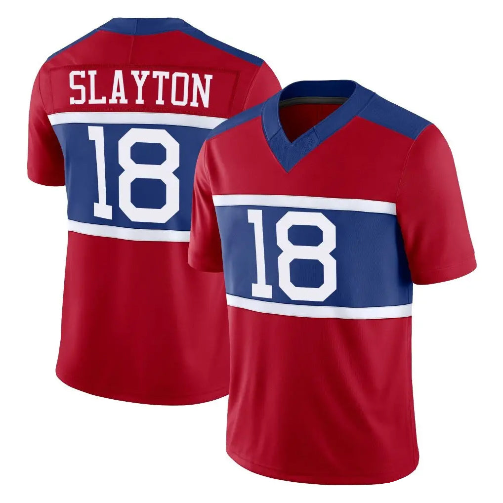 Kooe NY.Giants #18 Darius Slayton Player Red Century Vapor F.U.S.E. Home Game Stitched Jerseys