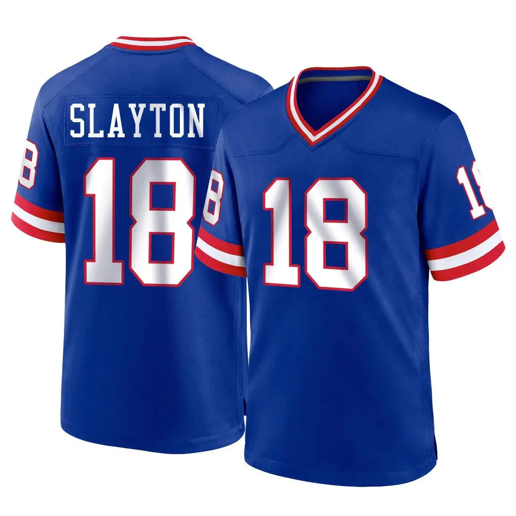 Kooe NY.Giants #18 Darius Slayton Player Royal Classic Home Game Stitched Jerseys