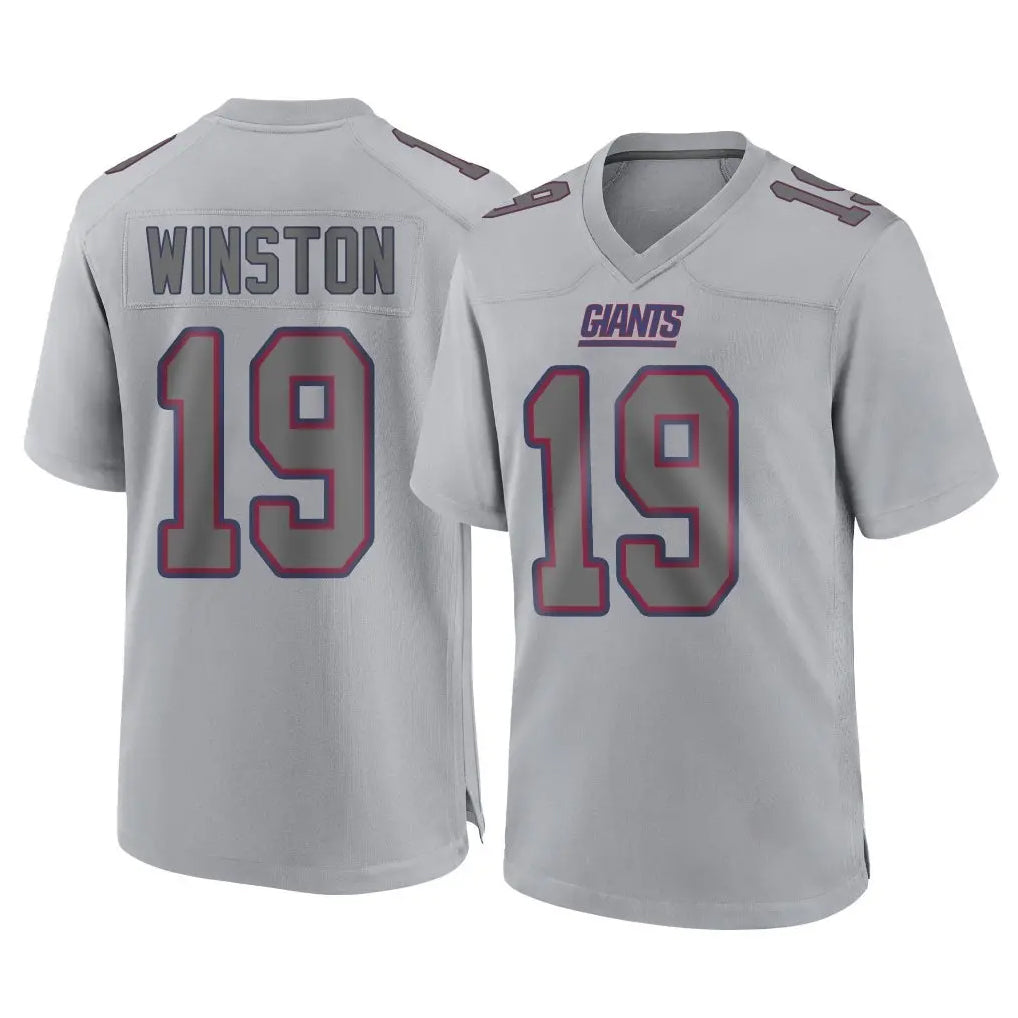Kooe NY.Giants #19 Jameis Winston Player Gray Atmosphere Fashion Limited Game Stitched Jerseys