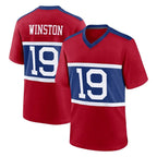 Kooe NY.Giants #19 Jameis Winston Player Red Century Home Game Stitched Jerseys